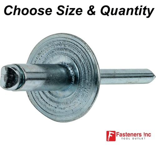 Large flange pop rivets - flange, all